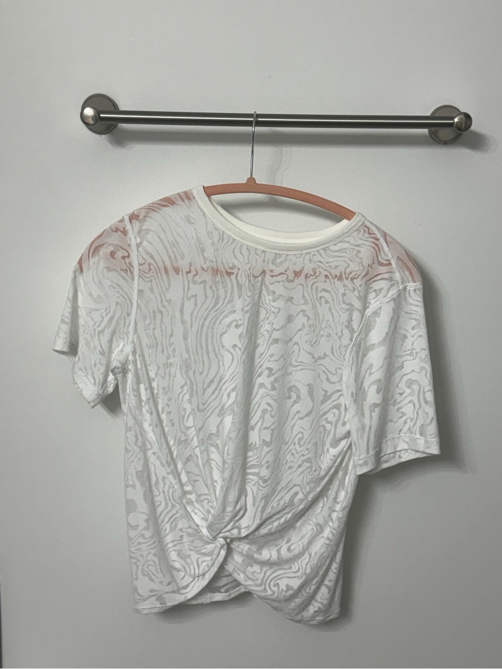 lululemon athletica White Short Sleeve Twist Front Tee